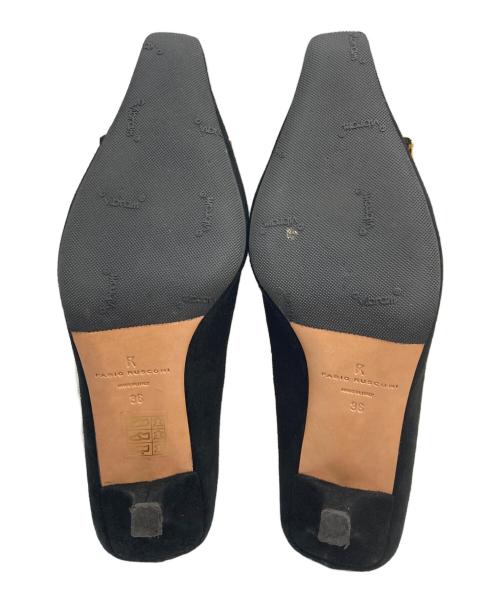 FABIO RUSCONI（ファビオルスコーニ）FABIO RUSCONI (ファビオルスコーニ) スクエアトウメタルバックルパンプス ブラック サイズ:SIZE 36の古着・服飾アイテム