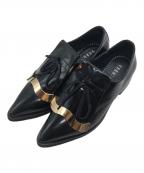 VEGEベジ）の古着「タッセルガラスレザーシューズ」｜ブラック