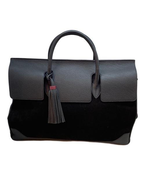 ACATE（アカーテ）ACATE (アカーテ) ostroオストロ　スウェードコンビトートバッグ ブラックの古着・服飾アイテム