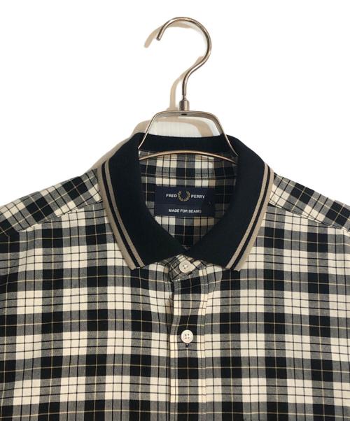 FRED PERRY（フレッドペリー）FRED PERRY (フレッドペリー) BEAMS (ビームス) 別注切替チェックシャツ ブラック サイズ:Lの古着・服飾アイテム