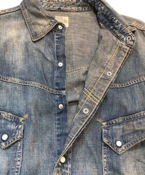 SAINT MICHAEL（セントマイケル）SAINT MICHAEL (セントマイケル) DENIM SHIRT/デニムシャツ ブルー サイズ:Lの古着・服飾アイテム