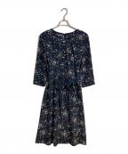 LAURA ASHLEYローラ アシュレイ）の古着「花柄ワンピース」｜ネイビー