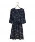 LAURA ASHLEY（ローラ アシュレイ）の古着「花柄ワンピース」｜ネイビー