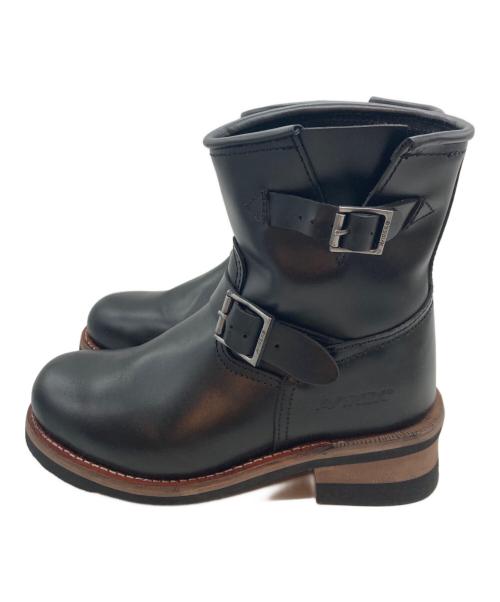 AVIREX（アヴィレックス）AVIREX (アヴィレックス) バックル付きエンジニアブーツ ブラック サイズ:25cmの古着・服飾アイテム