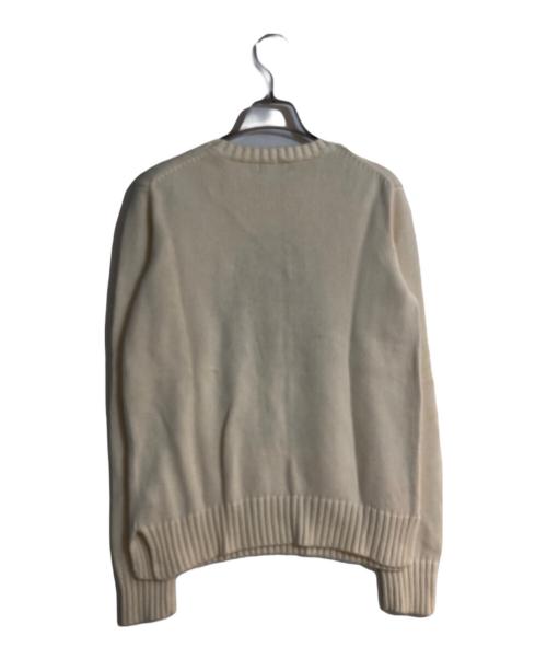 POLO RALPH LAUREN（ポロ・ラルフローレン）POLO RALPH LAUREN (ポロ・ラルフローレン) ポロベアRL刺繍コットンニット アイボリー サイズ:Sの古着・服飾アイテム