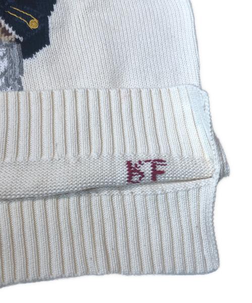 POLO RALPH LAUREN（ポロ・ラルフローレン）POLO RALPH LAUREN (ポロ・ラルフローレン) ポロベアRL刺繍コットンニット アイボリー サイズ:Sの古着・服飾アイテム
