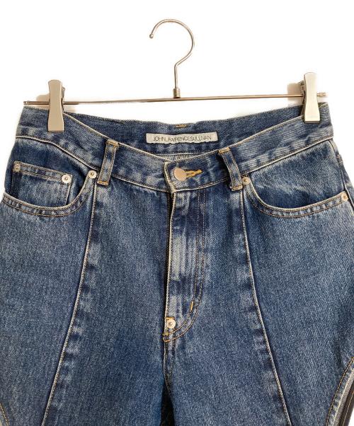 JOHN LAWRENCE SULLIVAN（ジョン ローレンス サリバン）JOHN LAWRENCE SULLIVAN (ジョン ローレンス サリバン) WASHED DENIM HOLLOWED OUT PANTS（ウォッシュドデニムホロードアウトパンツ インディゴ サイズ:Ｍの古着・服飾アイテム