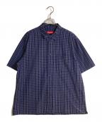 SUPREMEシュプリーム）の古着「supreme loose fit mini plaid s/s shirt／ルーズフィット ミニ プレイド」｜パープル