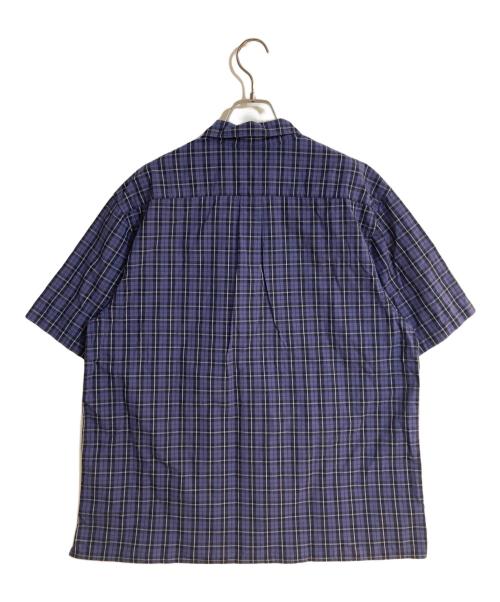 SUPREME（シュプリーム）Supreme (シュプリーム) supreme loose fit mini plaid s/s shirt／ルーズフィット ミニ プレイド パープル サイズ:Ｌの古着・服飾アイテム