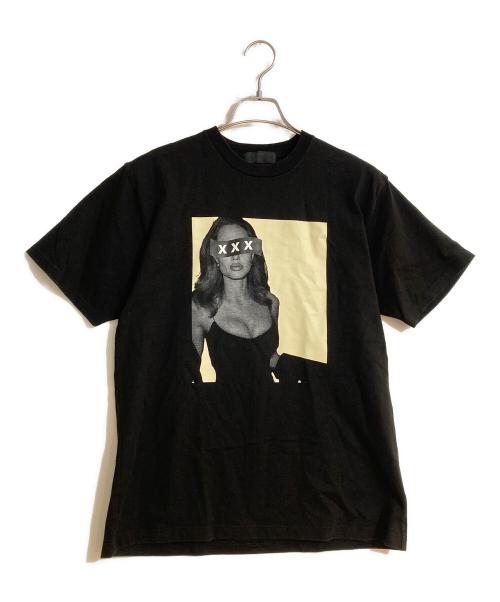 GOD SELECTION XXX（ゴッドセレクショントリプルエックス）GOD SELECTION XXX (ゴッドセレクショントリプルエックス) アンジェリーナジョリープリントTシャツ ブラック サイズ:Mの古着・服飾アイテム