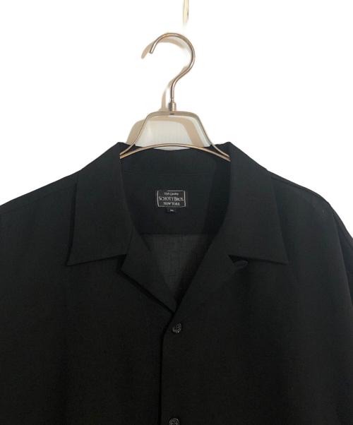 SCHOTT BROS.（ショット）SCHOTT BROS. (ショットブロス) SLUB CHIFFON S/S SHIRT/スクラブシフォンシャツ ブラック サイズ:XLの古着・服飾アイテム