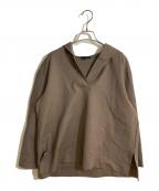 theoryセオリー）の古着「OPEN FRONT HOODIE/オープンフロントフーディ」｜ブラウン