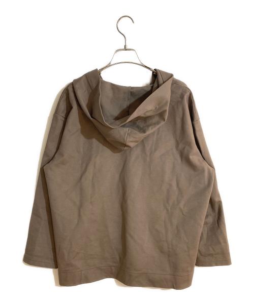 theory（セオリー）theory (セオリー) OPEN FRONT HOODIE/オープンフロントフーディ ブラウン サイズ:Sの古着・服飾アイテム
