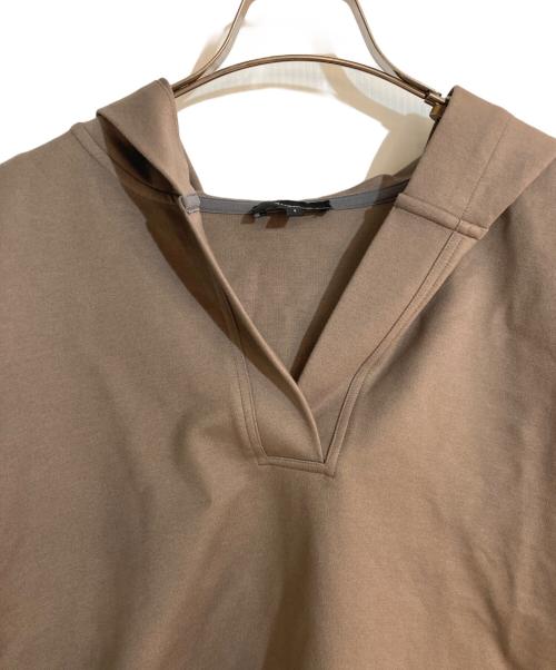 theory（セオリー）theory (セオリー) OPEN FRONT HOODIE/オープンフロントフーディ ブラウン サイズ:Sの古着・服飾アイテム