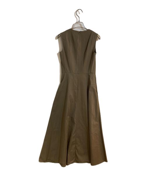 theory（セオリー）theory (セオリー) CHINO ST WASH/VOLUME DART DRESS グリーンの古着・服飾アイテム