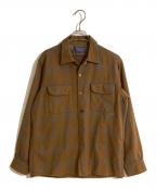 PENDLETONペンドルトン）の古着「ヴィンテージオンブレオープンカラーシャツ」｜ブラウン