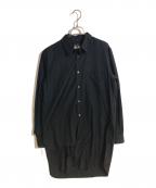 COMME des GARCONS HOMME PLUSコムデギャルソンオムプリュス）の古着「21AW片方二重シャツ レイヤード」｜ブラック