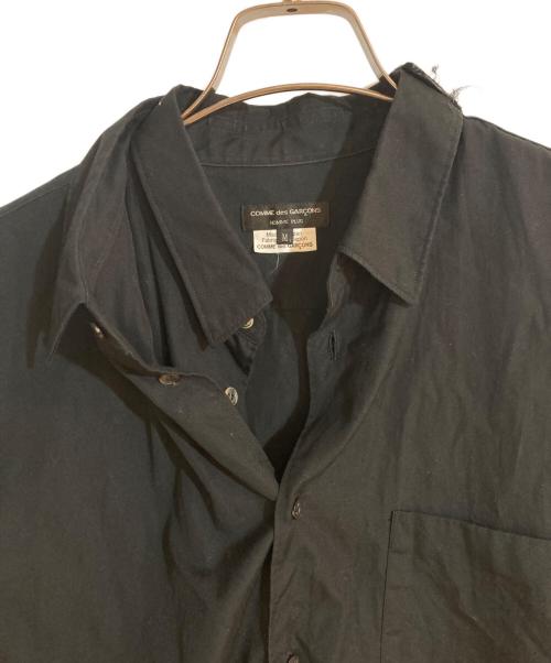 COMME des GARCONS HOMME PLUS（コムデギャルソンオムプリュス）COMME des GARCONS HOMME PLUS (コムデギャルソンオムプリュス) 21AW片方二重シャツ レイヤード ブラック サイズ:Mの古着・服飾アイテム