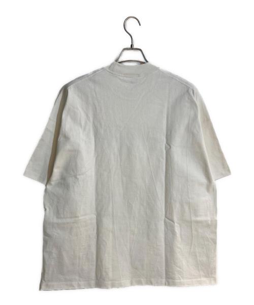 JIL SANDER（ジルサンダー）JIL SANDER (ジルサンダー) ロゴプリントボトルネックTシャツ ホワイト サイズ:Sの古着・服飾アイテム