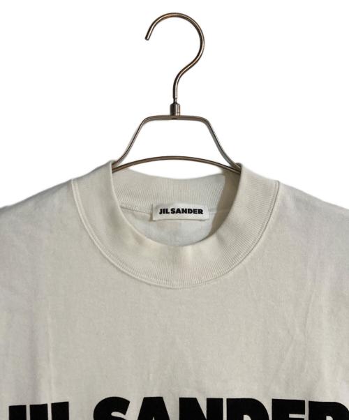 JIL SANDER（ジルサンダー）JIL SANDER (ジルサンダー) ロゴプリントボトルネックTシャツ ホワイト サイズ:Sの古着・服飾アイテム