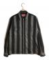 Supreme（シュプリーム）の古着「Stripe Flannel Zip Up Shirtフランネル ジップ アップ 長袖シャツ 」｜グレー