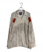 ）の古着「渦軍鶏 L/S HAWAIIAN SHIRT/ハワイアンシャツ」｜ベージュ