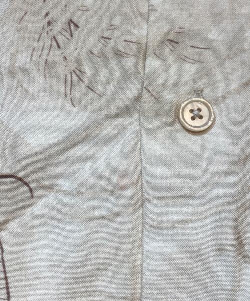 Gakkin（ガッキン）GAKKIN (ガッキン) BUDSPOOL (バッズプール) 渦軍鶏 L/S HAWAIIAN SHIRT/ハワイアンシャツ ベージュ サイズ:Lの古着・服飾アイテム