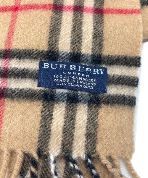 BURBERRY LONDON（バーバリーロンドン）BURBERRY LONDON (バーバリーロンドン) ノバチェックカシミヤマフラー ブラウンの古着・服飾アイテム