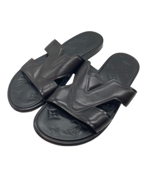 LOUIS VUITTON（ルイ ヴィトン）LOUIS VUITTON (ルイ ヴィトン) LV オアシス・ライン サンダル ブラック サイズ:7の古着・服飾アイテム