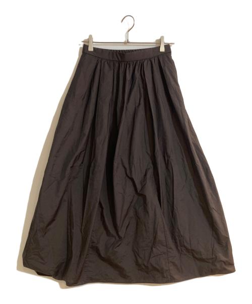 23区（ニジュウサンク）23区 (ニジュウサンク) ナイロンコットンポプリン スカート ブラウン サイズ:Sの古着・服飾アイテム
