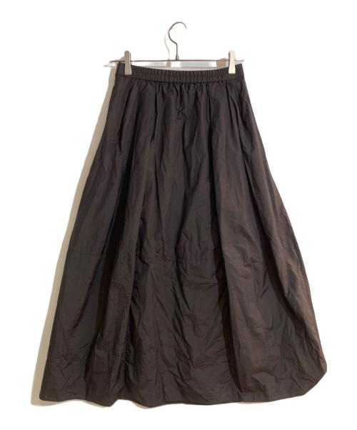 23区（ニジュウサンク）23区 (ニジュウサンク) ナイロンコットンポプリン スカート ブラウン サイズ:Sの古着・服飾アイテム