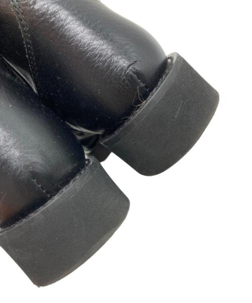 FABIO RUSCONI（ファビオルスコーニ）FABIO RUSCONI (ファビオルスコーニ) ラウンドトゥレースアップショートブーツ ブラック サイズ:36の古着・服飾アイテム