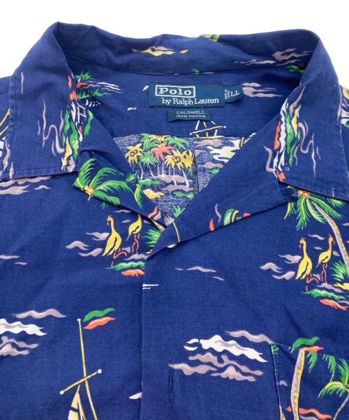 POLO RALPH LAUREN（ポロ・ラルフローレン）POLO RALPH LAUREN (ポロ・ラルフローレン) CALDWELL オープンカラーシャツ ネイビー サイズ:XLの古着・服飾アイテム