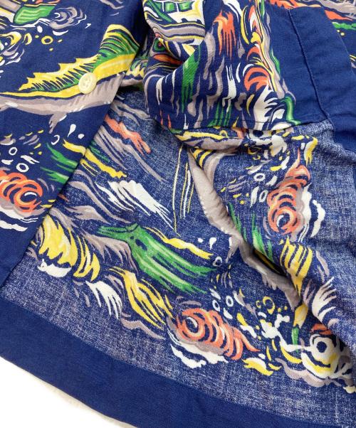 POLO RALPH LAUREN（ポロ・ラルフローレン）POLO RALPH LAUREN (ポロ・ラルフローレン) CALDWELL オープンカラーシャツ ネイビー サイズ:XLの古着・服飾アイテム