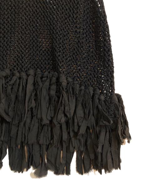 ADAWAS（アダワス）ADAWAS (アダワス) フリンジメッシュベスト ブラック サイズ:FREEの古着・服飾アイテム