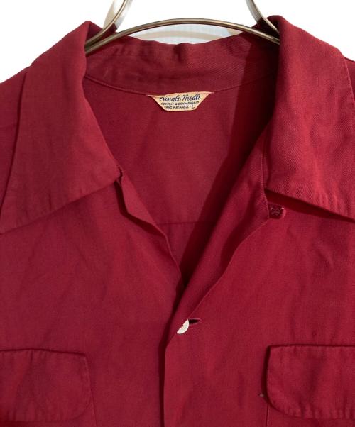 single needle（シングルニードルズ）single needle (シングルニードルズ) ヴィンテージレーヨンオープンカラーシャツ レッド サイズ:Ｌの古着・服飾アイテム