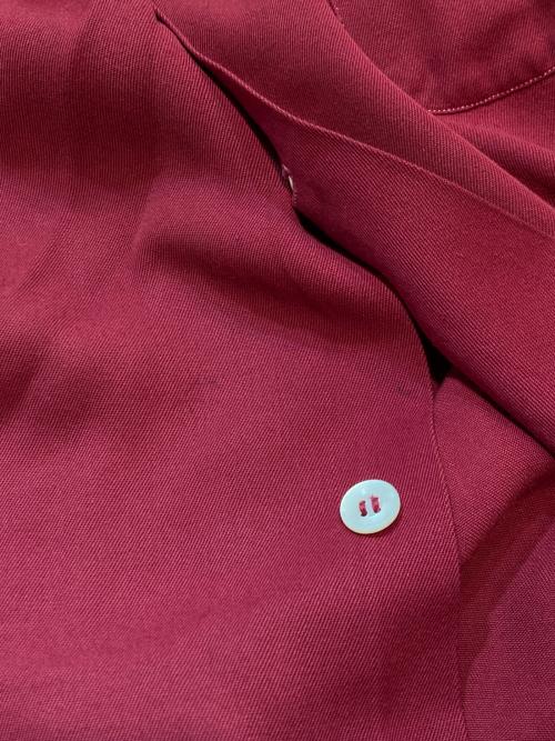 single needle（シングルニードルズ）single needle (シングルニードルズ) ヴィンテージレーヨンオープンカラーシャツ レッド サイズ:Ｌの古着・服飾アイテム