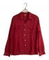 single needle（シングルニードルズ）の古着「ヴィンテージレーヨンオープンカラーシャツ」｜レッド