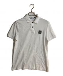 STONE ISLAND（ストーンアイランド）の古着「ロゴパッチポロシャツ」｜ホワイト