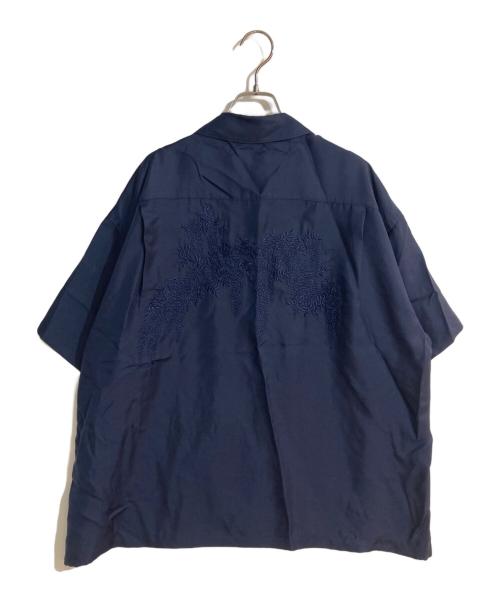 beautiful people（ビューティフルピープル）beautiful people (ビューティフルピープル) THE TOKYO (ザトーキョー) 別注 silk s/s suka shirt ネイビー サイズ:40の古着・服飾アイテム
