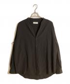 MARKAマーカ）の古着「バンドカラー スキッパーシャツ」｜ブラウン