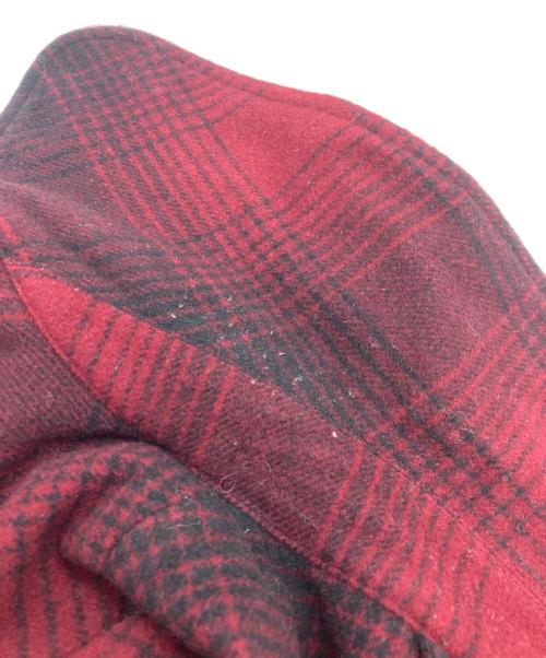 COMOLI（コモリ）COMOLI (コモリ) ナッピングウールチェックマッキノウクルーザー レッド サイズ:2の古着・服飾アイテム