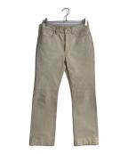 LOUIS VUITTONルイ ヴィトン）の古着「ピッグスキンレザーパンツ」｜ベージュ