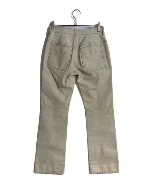 LOUIS VUITTON（ルイ ヴィトン）LOUIS VUITTON (ルイ ヴィトン) ピッグスキンレザーパンツ ベージュ サイズ:36の古着・服飾アイテム