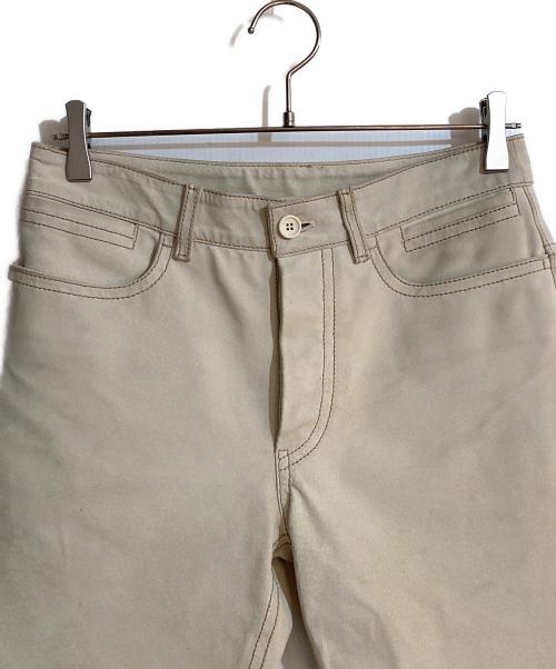 LOUIS VUITTON（ルイ ヴィトン）LOUIS VUITTON (ルイ ヴィトン) ピッグスキンレザーパンツ ベージュ サイズ:36の古着・服飾アイテム