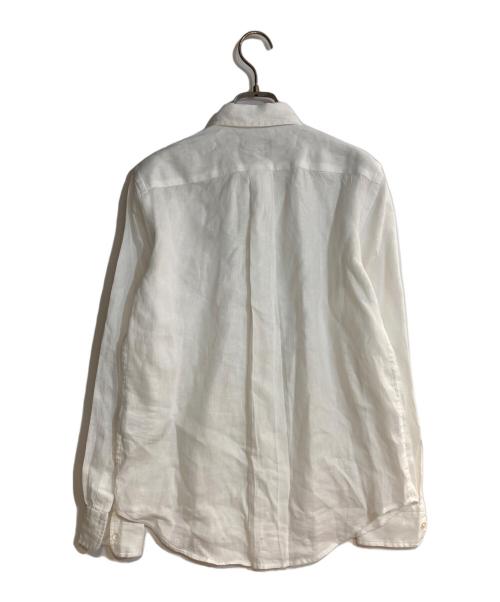 POLO RALPH LAUREN（ポロ・ラルフローレン）POLO RALPH LAUREN (ポロ・ラルフローレン) ポニー刺繍リネンシャツ ホワイト サイズ:ＸＳの古着・服飾アイテム