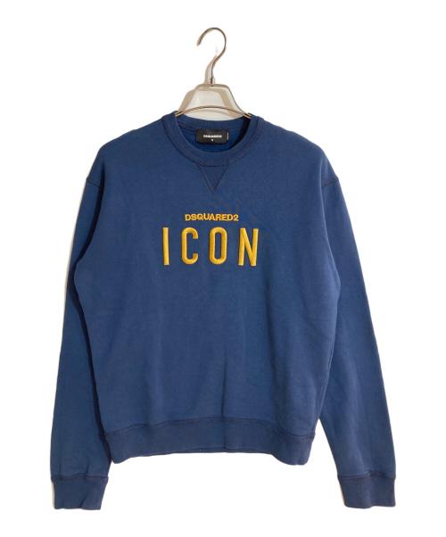 DSQUARED2（ディースクエアード）DSQUARED2 (ディースクエアード) ICON SWEAT ネイビー サイズ:Ｍの古着・服飾アイテム