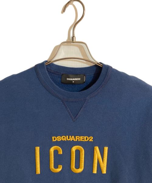 DSQUARED2（ディースクエアード）DSQUARED2 (ディースクエアード) ICON SWEAT ネイビー サイズ:Ｍの古着・服飾アイテム