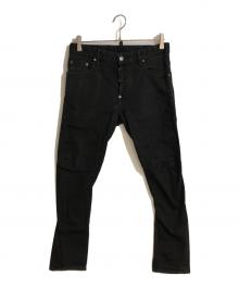 DSQUARED2（ディースクエアード）の古着「Black Bull Tidy Biker Denim Jeans」｜ブラック