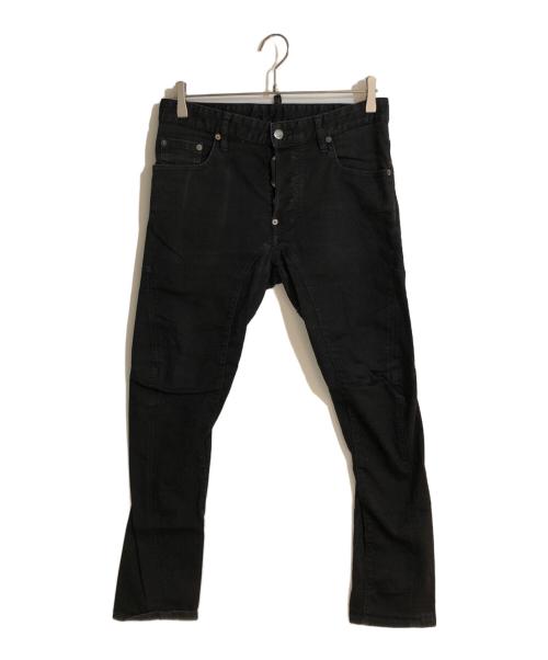 DSQUARED2（ディースクエアード）DSQUARED2 (ディースクエアード) Black Bull Tidy Biker Denim Jeans ブラック サイズ:Mの古着・服飾アイテム